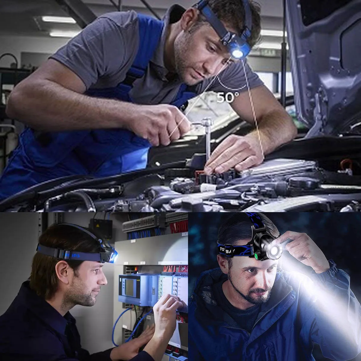 DSPRO Linterna Cabeza Recargable - Imagen 5
