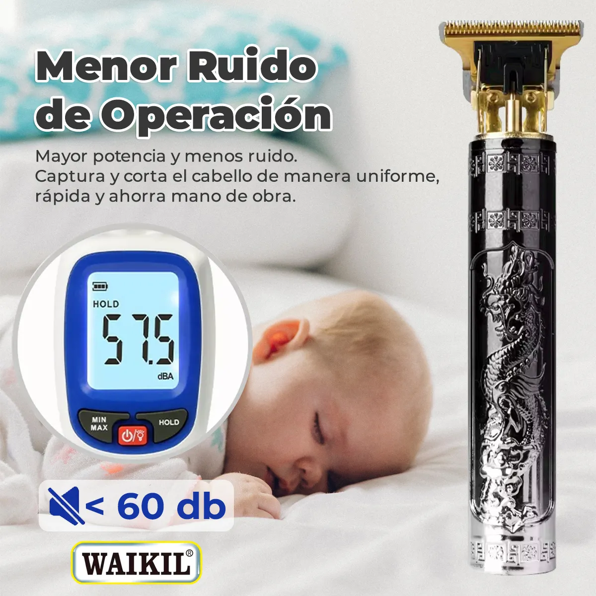 WAIKIL Máquina Afeitar Vintage T9 - Imagen 5