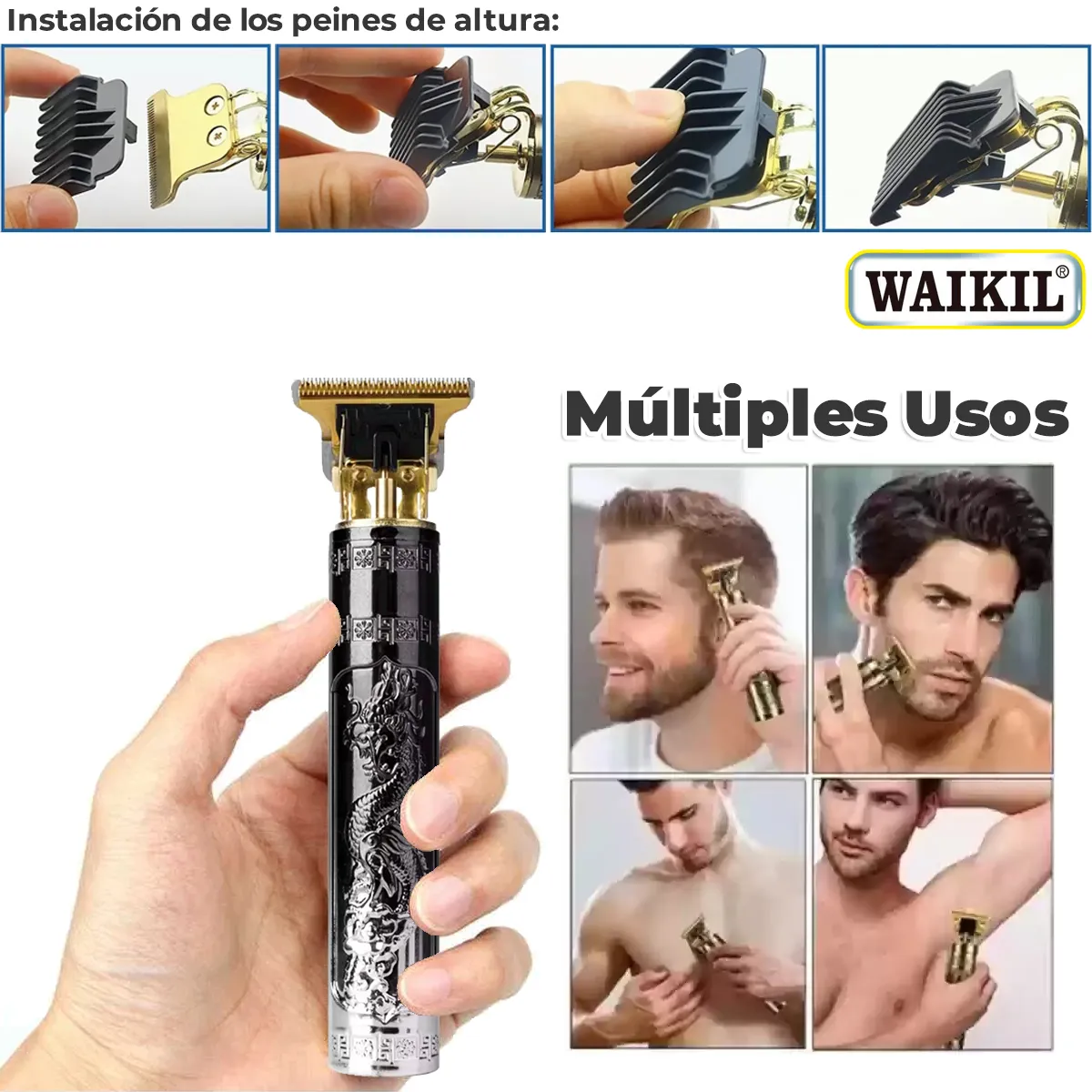 WAIKIL Máquina Afeitar Vintage T9 - Imagen 7