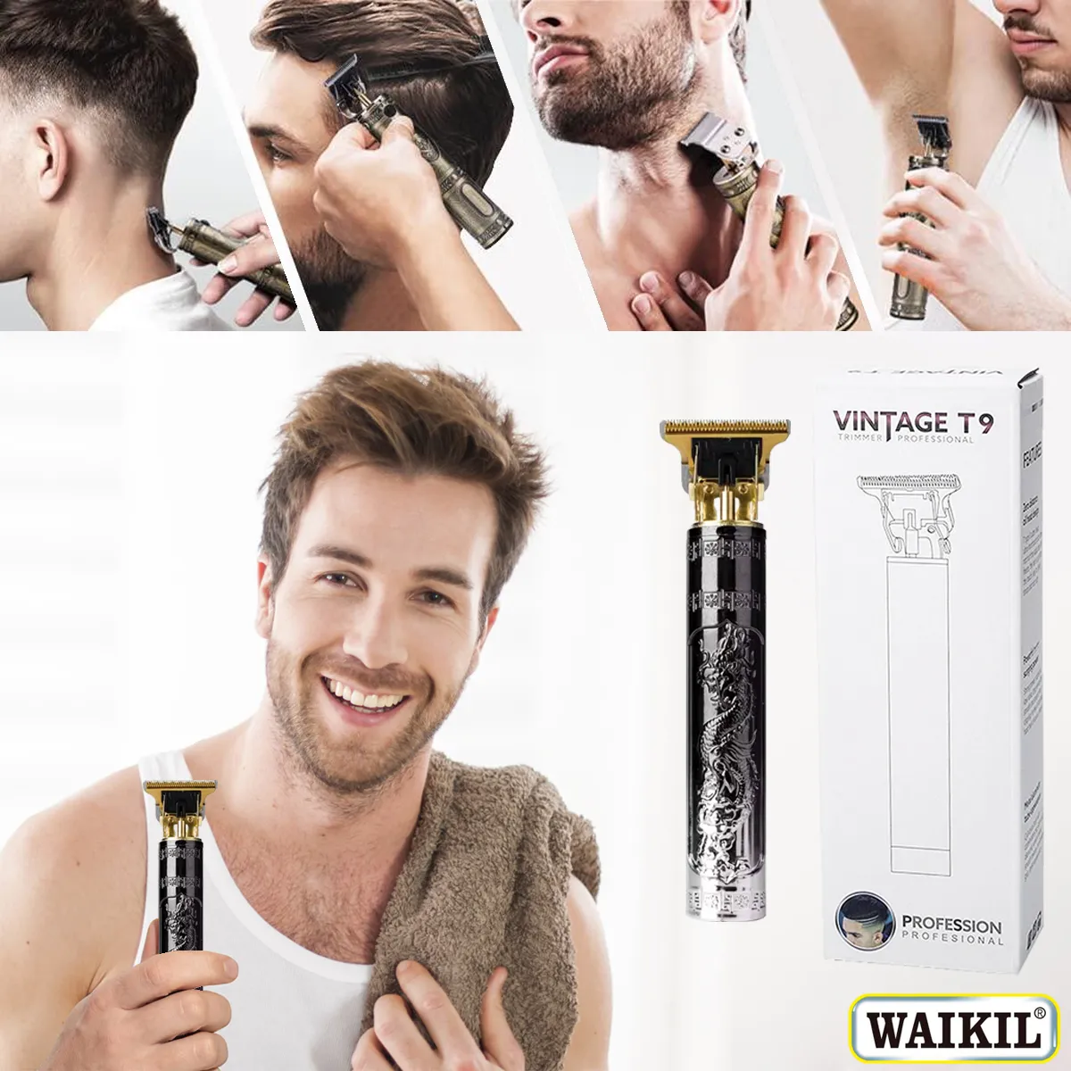 WAIKIL Máquina Afeitar Vintage T9 - Imagen 9
