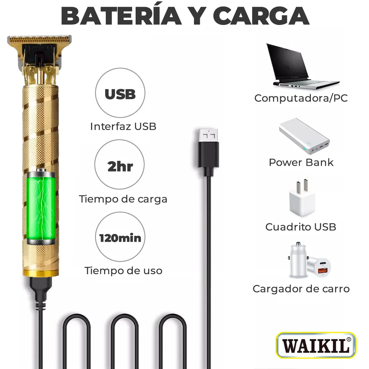 WAIKIL Máquina Afeitar Espiral - Imagen 6