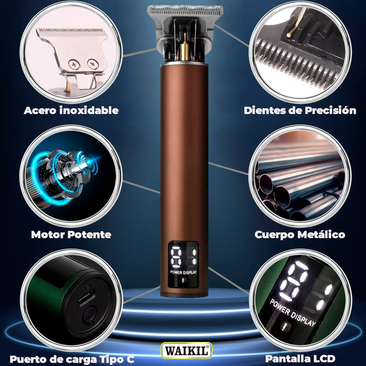 WAIKIL Máquina Lisa con Pantalla - Imagen 2