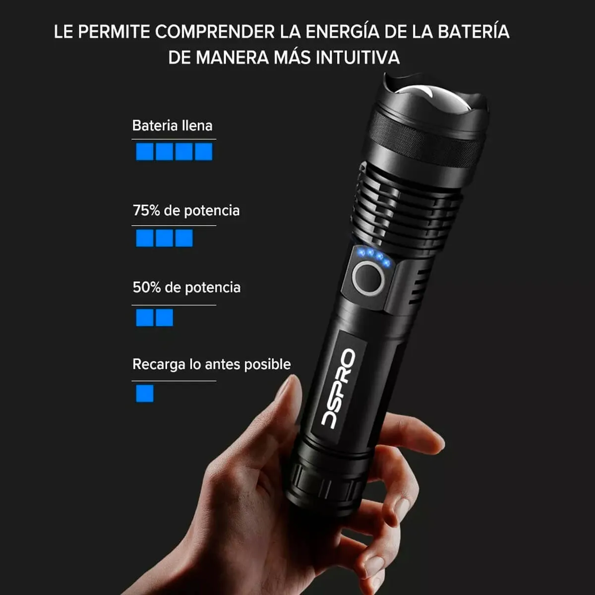 DSPRO Linterna Potente 2000 LM - Imagen 9