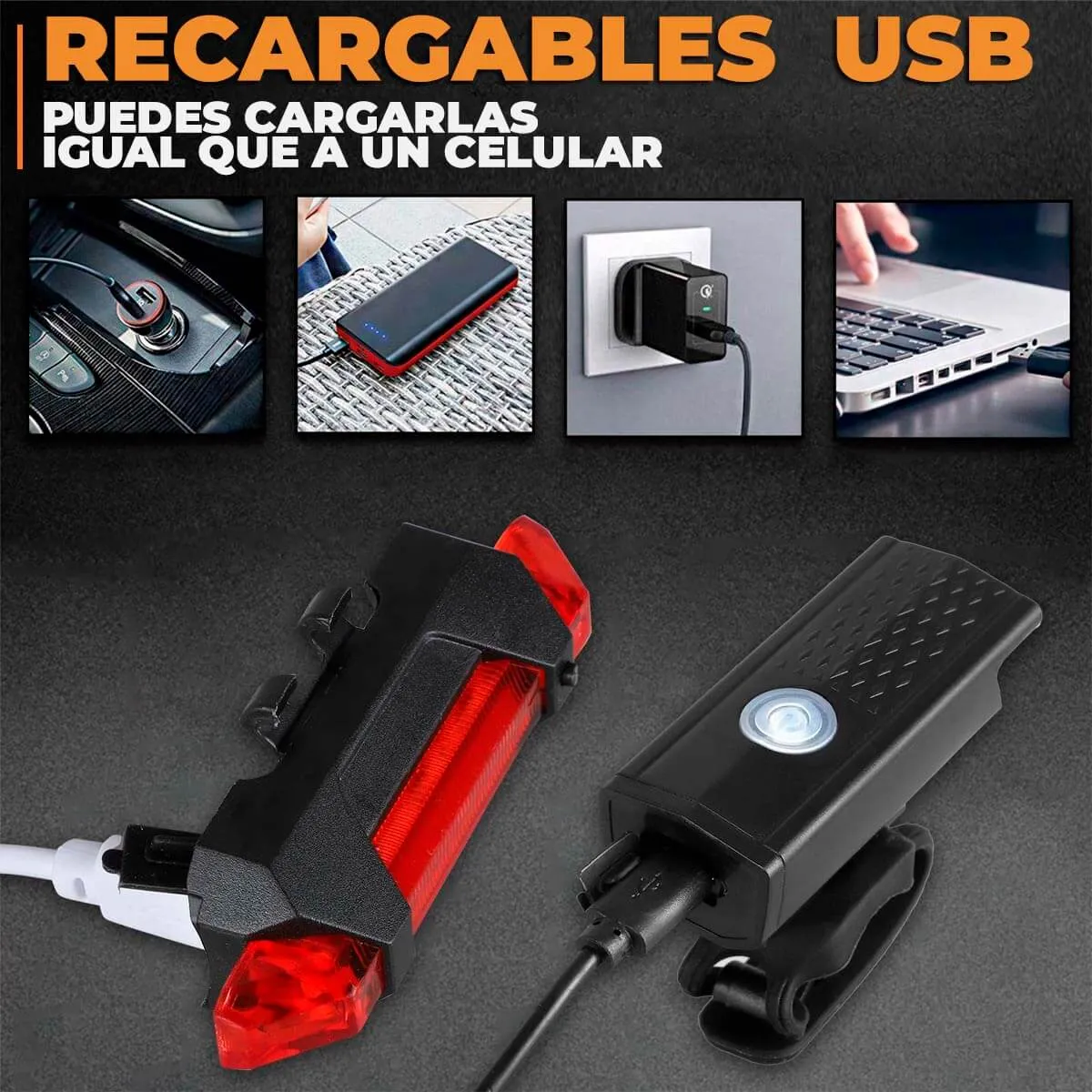 Kit De Luces Para Bicicleta - Imagen 10