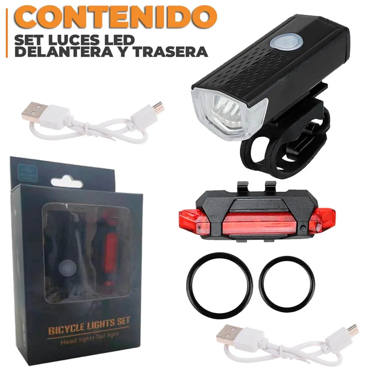 Kit De Luces Para Bicicleta - Imagen 2