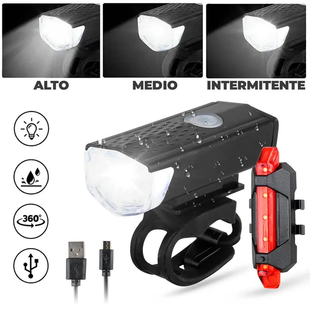 Kit De Luces Para Bicicleta - Imagen 5